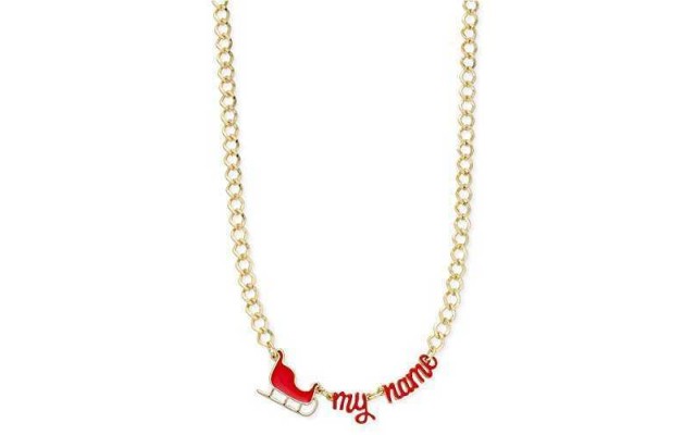 Celebrate Shop Gold-Tone 'Sleigh My Name' Christmas Necklace