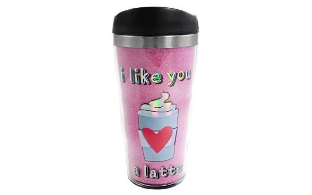 Celebrate Shop I like You a Latte Travel Mug, Pink