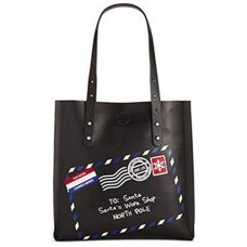 Celebrate Shop Postcard ‘Santa’s Work Shop’ Handbag Tote Multi ONE SIZE