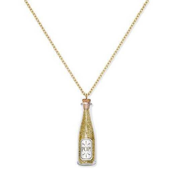 Celebrate Shop Women’s 36-in Holiday Champagne Bottle Pendant Necklace, Gold