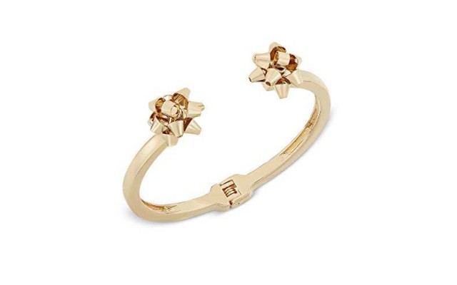 Celebrate Shop Women's Holiday Bow Open-Cuff Bracelet, Gold