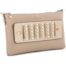 Celine Dion Maestro Faux Leather Handbag  Clutch (Beige)