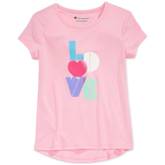  Girls Toddler & Little Love Glitter Graphic-Print T-Shirts