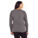  Women’s Plus Size Boat-Neck Sweatshirt (Granite Heather, 1X)