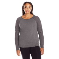 Champion Women’s Plus Size Boat-Neck Sweatshirt (Granite Heather, 1X)