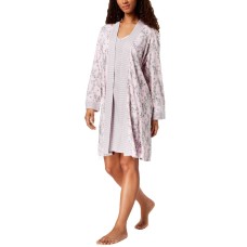 Charter Club 2-Piece Picot-Trim Travel Set (Pink Floral, 3XL)