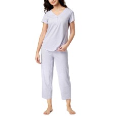 Charter Club Cotton Dotted Pajama Set (Purple/3XL)