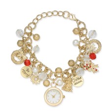 Charter Club Gold-Tone Holiday Timepiece Charm Bracelet – Gold