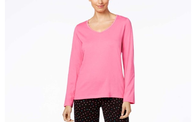  Petite Graphic Pajama Top (Pink)
