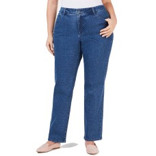 Charter Club Plus Size Dot-Print Tummy-Control Fashion Jeans