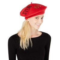 Charter Club Sleigh Bells Bling Wool Beret (Red)