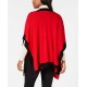  Solid Knit Reversible Poncho
