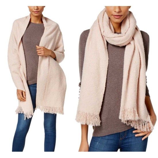  Solid Supersoft Wrap Scarf (Pale Pink, One Size)