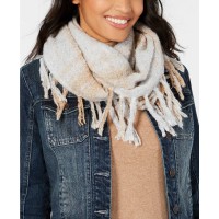 Charter Club Women's Boucle Plaid Infinity Scarves, White/Multi