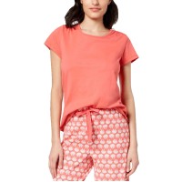 Charter Club Women's Cotton Short-Sleeve Soft Knit Pajama Tops