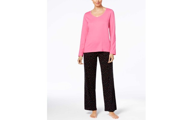  Women’s Graphic Top & Printed Pants Pajama Sets