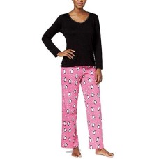 Charter Club Women’s Graphic Top & Printed Pants Pajama Sets