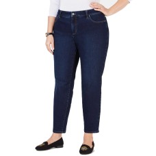 Charter Club Women's Plus Size Straight-Leg Ankle Jeans