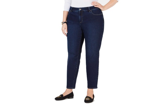  Women's Plus Size Straight-Leg Ankle Jeans