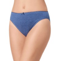 Charter Club Women's Pretty Cotton Hi Cut Bikini Panty