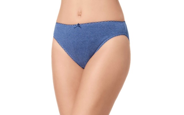  Women's Pretty Cotton Hi Cut Bikini Panty
