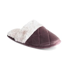 Charter Club Women’s Quilted Microvelour Scuff Slippers