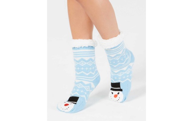  Women’s Snowman Slipper Socks