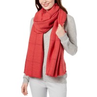 Charter Club Women’s Windowpane Pleated Super-Soft Scarf & Wraps