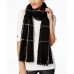  Women's Windowpane Supersoft Wraps, Black