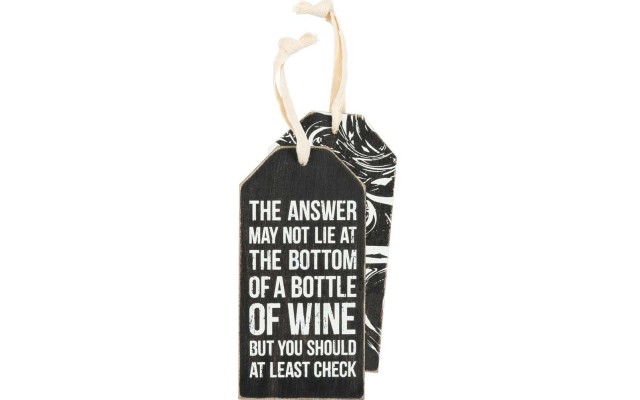 Christmas Bottle Tag Bottle Of Wine