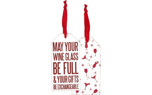 Christmas Bottle Tag – May Your Wine Glass Be Full