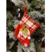 , Set of 4, 3D Christmas Theme Stockings Gift & Candy Bag & Tableware Holder Ornament Animated Santa Reindeer Snowman Dog