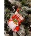 , Set of 4, 3D Christmas Theme Stockings Gift & Candy Bag & Tableware Holder Ornament Animated Santa Reindeer Snowman Dog