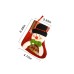 , Set of 4, 3D Christmas Theme Stockings Gift & Candy Bag & Tableware Holder Ornament Animated Santa Reindeer Snowman Dog