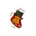 , Set of 4, 3D Christmas Theme Stockings Gift & Candy Bag & Tableware Holder Ornament Animated Santa Reindeer Snowman Dog