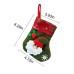 , Set of 4, 3D Christmas Theme Stockings Gift & Candy Bag & Tableware Holder Ornament Animated Santa Reindeer Snowman Dog