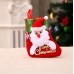 , Set of 4, 3D Christmas Theme Stockings Gift & Candy Bag & Tableware Holder Ornament Animated Santa Reindeer Snowman Dog