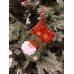 , Set of 4, 3D Christmas Theme Stockings Gift & Candy Bag & Tableware Holder Ornament Animated Santa Reindeer Snowman Dog