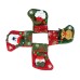 , Set of 4, 3D Christmas Theme Stockings Gift & Candy Bag & Tableware Holder Ornament Animated Santa Reindeer Snowman Dog