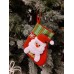 , Set of 4, 3D Christmas Theme Stockings Gift & Candy Bag & Tableware Holder Ornament Animated Santa Reindeer Snowman Dog