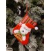 , Set of 4, 3D Christmas Theme Stockings Gift & Candy Bag & Tableware Holder Ornament Animated Santa Reindeer Snowman Dog