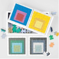 Chronicle Books Wooden Josef Albers Puzzle Set 6 X 25 Pieces