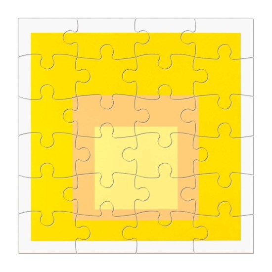  Wooden Josef Albers Puzzle Set 6 X 25 Pieces