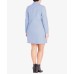  Plus Size Trendy  Notched-Collar Coat (Navy, S/16)