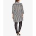  Trendy Plus Size Women’s Striped Tunic Shirt (Black, Small)