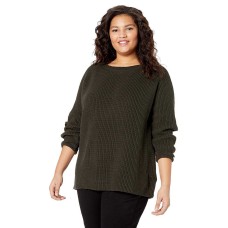 City Chic Women’s Apparel Women’s Plus Size Long Sleeve Elbow Detail Sweater (Army Green, S/16)