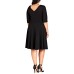  Women's Trendy Plus Cross-Neck Skater Dress