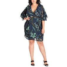 City Chic Women’s Trendy Plus Size Floral Vine Dress