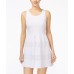 s Juniors’ Crochet-Trim Textured Fit & Flare