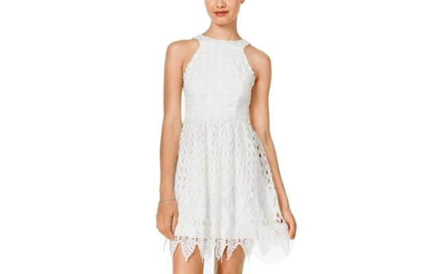 s Juniors Sleeveless Lace Womens Dress